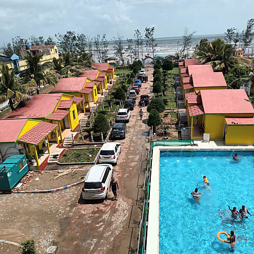 MDM569 Sea facing cottages in Mandarmani with swimming pool