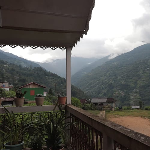 SRK442 Wooden villa in Srikhola with stunning mountain view